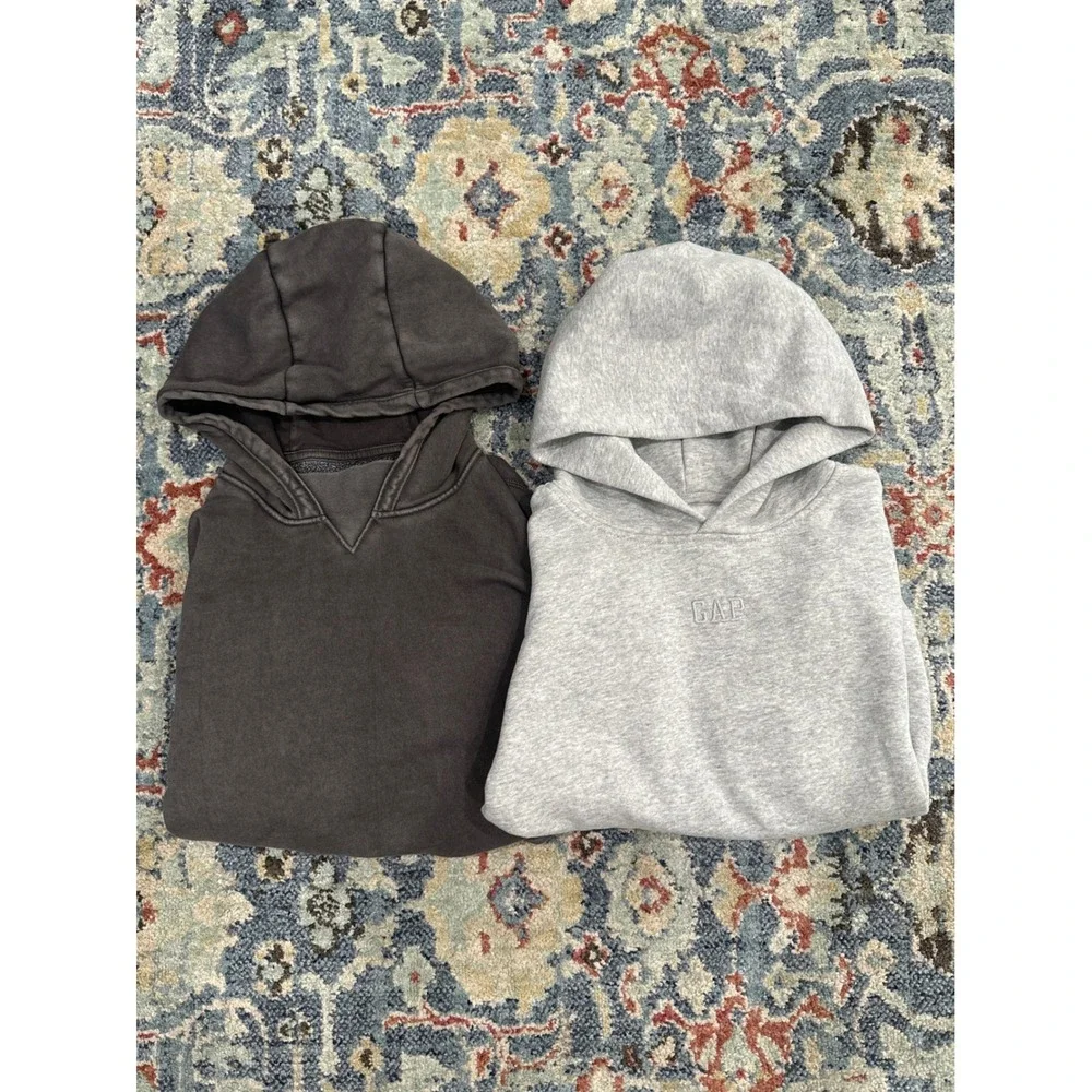 Gap Hoodie‎ Bundle Kids Size 12 Gray Black Pullover Fleece Sweatshirts